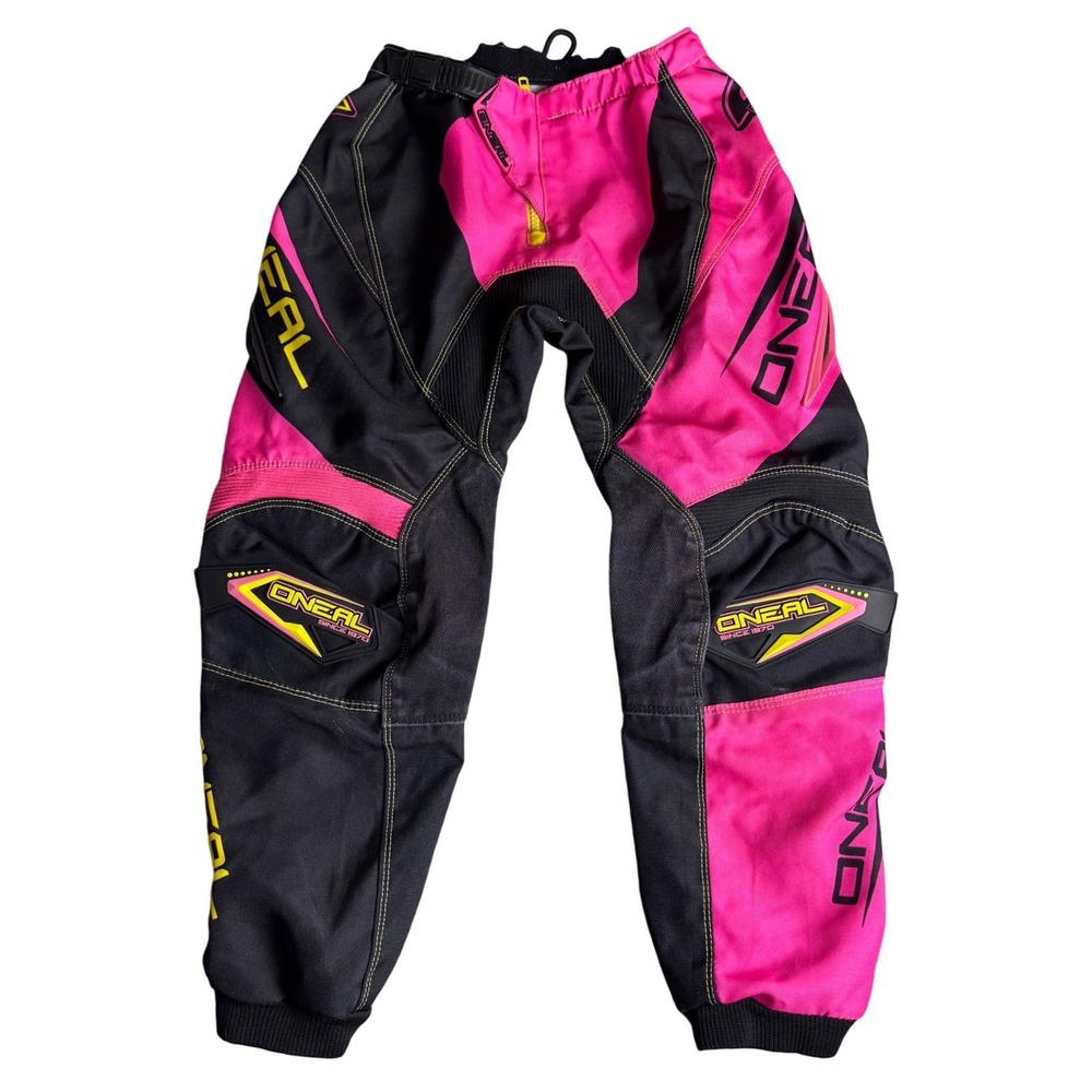 ONeal Element Series Youth Motocross Pants Pink Black Kids Sz 8/10 Dirt Bike MX